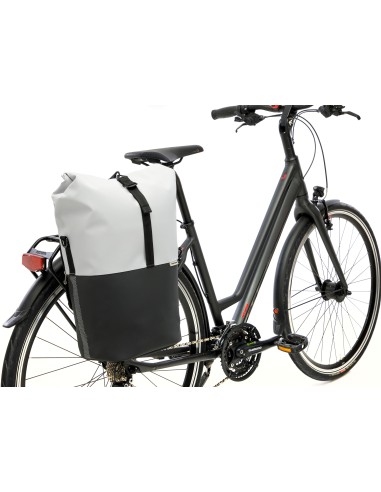 Fahrradtasche New Looxs Nyborg 17 Liter 30 x 17 x 37 cm - Hellgrau/Schwarz