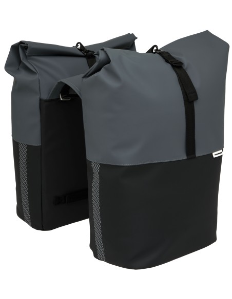 Doppelpacktasche New Looxs Nyborg 34 Liter - 30 x 17 x 37cm (x2) - Dunkelgrau/Schwarz