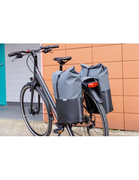 Doppelpacktasche New Looxs Nyborg 34 Liter - 30 x 17 x 37cm (x2) - Dunkelgrau/Schwarz