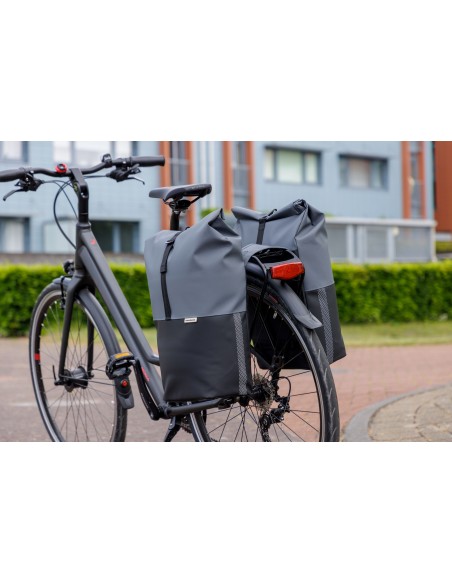 Doppelpacktasche New Looxs Nyborg 34 Liter - 30 x 17 x 37cm (x2) - Dunkelgrau/Schwarz