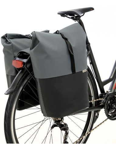 Doppelpacktasche New Looxs Nyborg 34 Liter - 30 x 17 x 37cm (x2) - Dunkelgrau/Schwarz