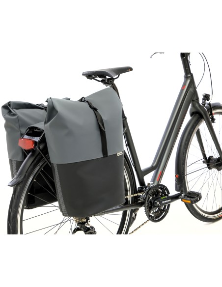 Doppelpacktasche New Looxs Nyborg 34 Liter - 30 x 17 x 37cm (x2) - Dunkelgrau/Schwarz