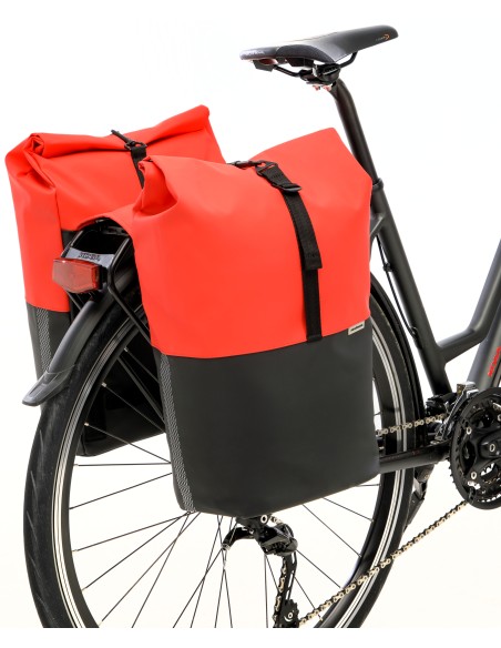 Doppelpacktasche New Looxs Nyborg 34 Liter - 30 x 17 x 37cm (x2) - Rot/Schwarz