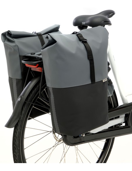 Doppelpacktasche New Looxs Nyborg MIK 34 Liter - 30 x 17 x 37cm (x2) - Dunkelgrau/Schwarz