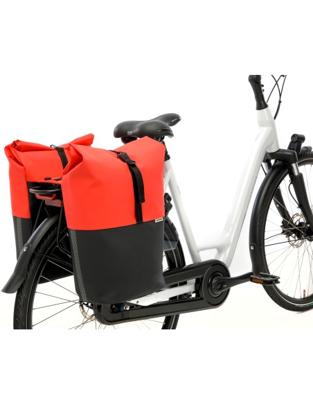 Doppelpacktasche New Looxs Nyborg MIK 34 Liter - 30 x 17 x 37cm (x2) - Rot/Schwarz
