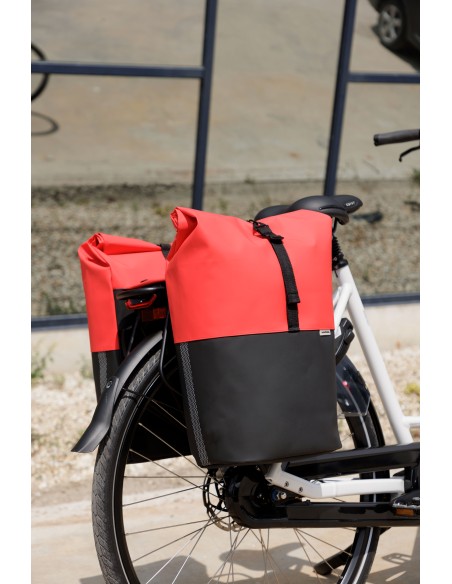 Doppelpacktasche New Looxs Nyborg MIK 34 Liter - 30 x 17 x 37cm (x2) - Rot/Schwarz