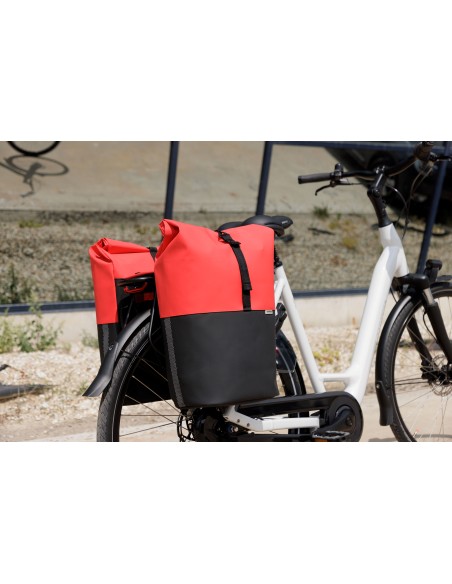 Doppelpacktasche New Looxs Nyborg MIK 34 Liter - 30 x 17 x 37cm (x2) - Rot/Schwarz