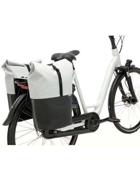 Doppelpacktasche New Looxs Nyborg MIK 34 Liter - 30 x 17 x 37cm (x2) - Hellgrau/Schwarz