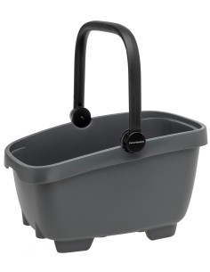 Recycelte (Hunde)fahrradkorb New Looxs Clipper Racktime - 28 Liter 49 x 37 x 29 cm   Anthrazit