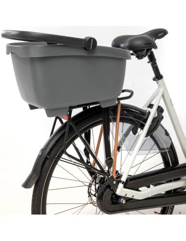 Recycelte (Hunde)fahrradkorb New Looxs Clipper Racktime - 28 Liter 49 x 37 x 29 cm   Anthrazit