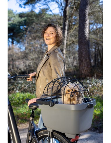 Recycelte (Hunde)fahrradkorb New Looxs Clipper Racktime - 28 Liter 49 x 37 x 29 cm   Anthrazit