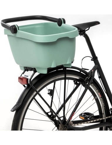 Recycelte (Hunde)fahrradkorb New Looxs Clipper Racktime - 28 Liter 49 x 37 x 29 cm   Grün