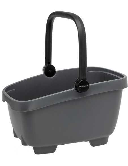 Recycelte (Hunde)fahrradkorb New Looxs Clipper Racktime 2.0 - 28 Liter 49 x 37 x 29 cm   Anthrazit