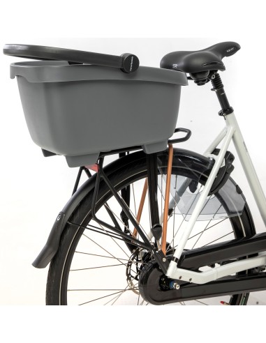 Recycelte (Hunde)fahrradkorb New Looxs Clipper Racktime 2.0 - 28 Liter 49 x 37 x 29 cm   Anthrazit