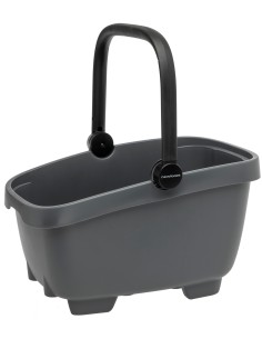 Recycelte (Hunde)fahrradkorb New Looxs Clipper MIK - 28 Liter 49 x 37 x 29 cm - Anthrazit