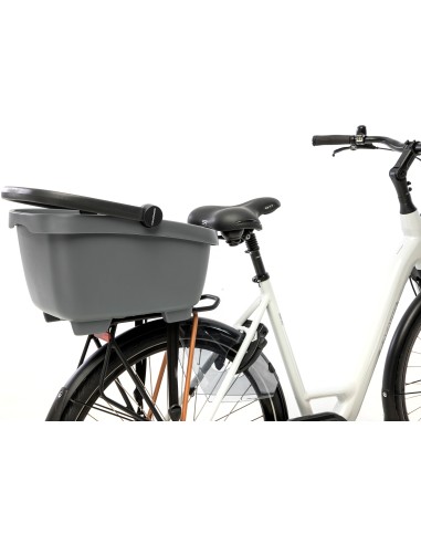 Recycelte (Hunde)fahrradkorb New Looxs Clipper MIK - 28 Liter 49 x 37 x 29 cm - Anthrazit
