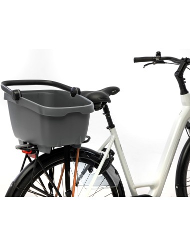 Recycelte (Hunde)fahrradkorb New Looxs Clipper MIK - 28 Liter 49 x 37 x 29 cm - Anthrazit