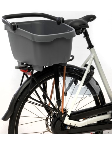 Recycelte (Hunde)fahrradkorb New Looxs Clipper MIK - 28 Liter 49 x 37 x 29 cm - Anthrazit
