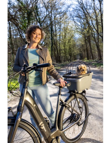Recycelte (Hunde)fahrradkorb New Looxs Clipper MIK - 28 Liter 49 x 37 x 29 cm - Anthrazit