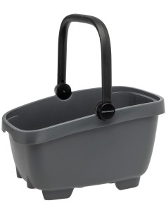Recycelte (Hunde)fahrradkorb New Looxs Clipper - 28 Liter 49 x 37 x 29 cm   Anthrazit