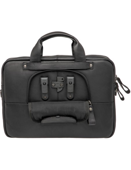 Laptoptasche New Looxs Luko 7,5 Liter - 42 x 6 x 30 cm - aus Luxusleder - Schwarz