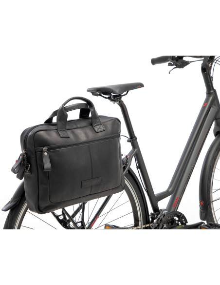 Laptoptasche New Looxs Luko 7,5 Liter - 42 x 6 x 30 cm - aus Luxusleder - Schwarz