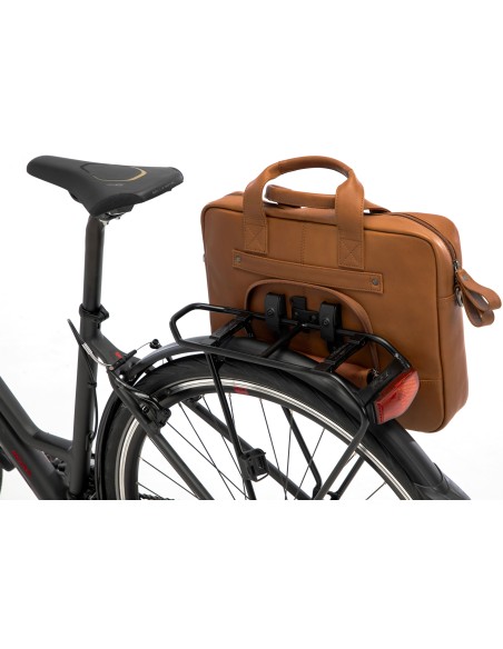 Laptoptasche New Looxs Luko 7,5 Liter - 42 x 6 x 30 cm - aus Luxusleder - Cognac