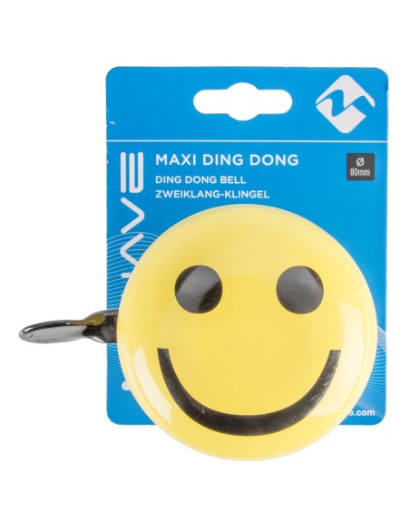 Fahrradklingel Ding-Dong M-Wave - Smiley Yellow