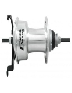 Getriebenabe 3 fach Sturmey Archer XL-RD3 90 mm Trommelbremsnabe - 36 Loch - Silber