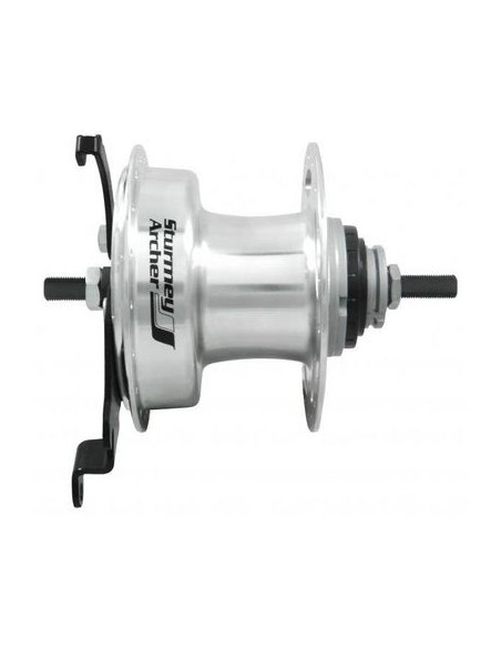 Getriebenabe 3 fach Sturmey Archer XL-RD3 90 mm Trommelbremsnabe - 36 Loch - Silber