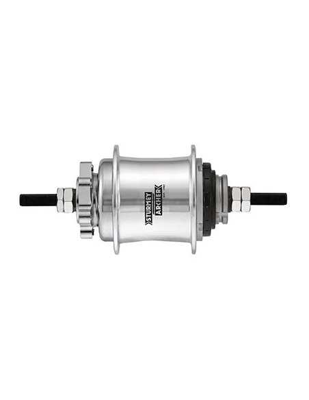 Getriebenabe 2 fach  Sturmey Archer "Automatic A2K  36 Zähne für Scheibenbremse   Silber