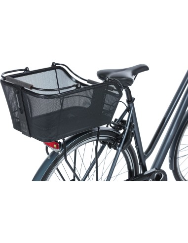 Fahrradkorb für hinten Basil Cento Tech Fiber Nordlicht MIK 21 Liter 46 x 34 x 25 cm - Solid Schwarz