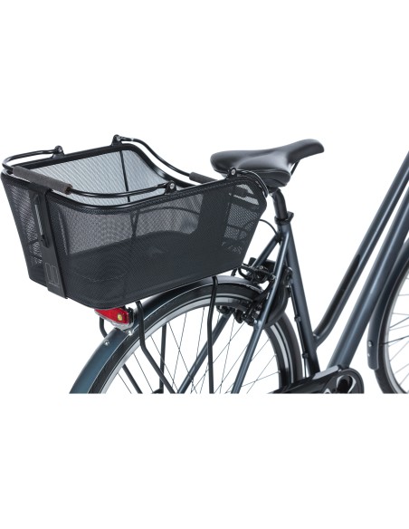 Fahrradkorb für hinten Basil Cento Tech Fiber Nordlicht MIK 21 Liter 46 x 34 x 25 cm - Solid Schwarz