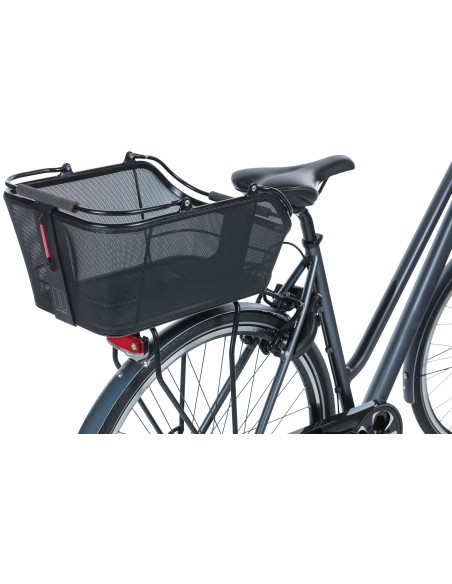 Fahrradkorb für hinten Basil Cento Tech Fiber Nordlicht MIK 21 Liter 46 x 34 x 25 cm - Solid Schwarz
