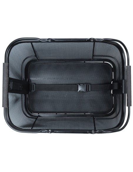 Fahrradkorb für hinten Basil Cento Tech Fiber Nordlicht MIK 21 Liter 46 x 34 x 25 cm - Solid Schwarz