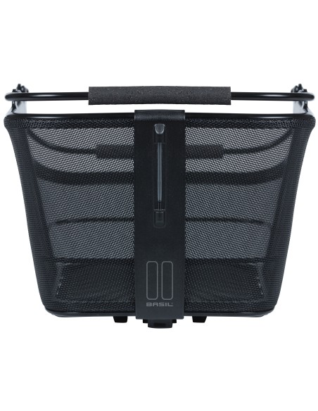 Fahrradkorb für hinten Basil Cento Tech Fiber Nordlicht MIK 21 Liter 46 x 34 x 25 cm - Solid Schwarz