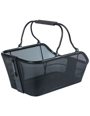 Fahrradkorb für hinten Basil Cento Tech Fiber Nordlicht MIK 21 Liter 46 x 34 x 25 cm - Solid Schwarz
