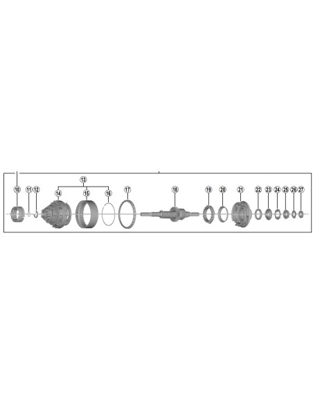 Getriebeeinheit Shimano Nexus 8 Bremsnabe SG-C6001-8C (184 mm Achse)