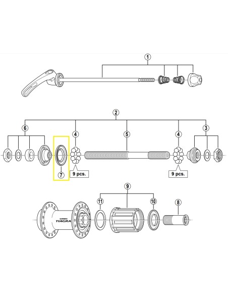 Staubkappe für Links Shimano FH-4500