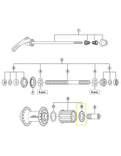Staubkappe für Rechts Shimano FH-4500