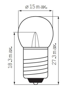 Birne (für) Edge 6V 0,45 Watt mit Gewinde