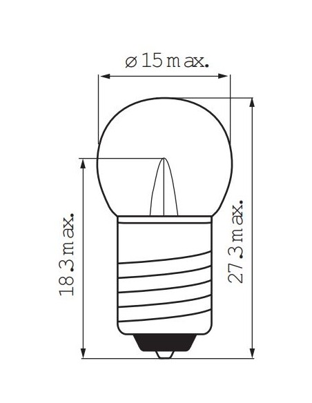 Birne (für) Edge 6V 0,45 Watt mit Gewinde