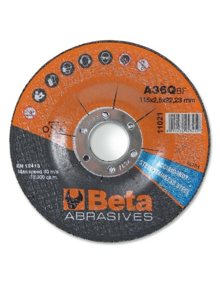 Trennschleifscheiben für Stahl und Inox Beta Tools ø115 mm gekröpfter Ausführung