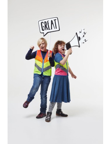 Reflexion Weste für Kinder Wowow Rainbow Extra Small - Rot/Gelb/Grün