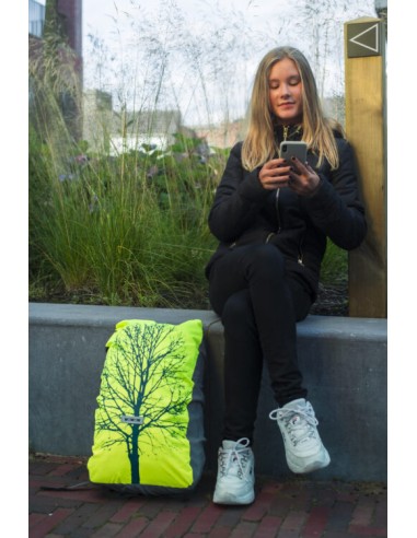 Regenschutz Rucksack Wowow Ottowa 20-25 Liter - Reflektierendes Gelb