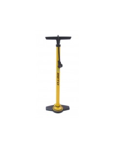 Hochdruck Standpumpe mit Manometer Beto Stahl mit Duokopf - Gelb
