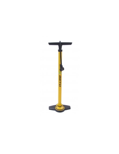 Hochdruck Standpumpe mit Manometer Beto Stahl mit Duokopf - Gelb