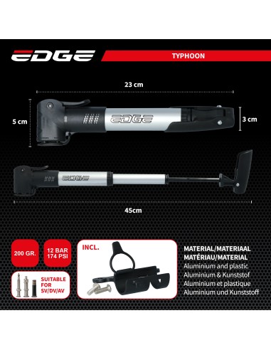 Mini Fahrradpumpe Edge Tyfoon