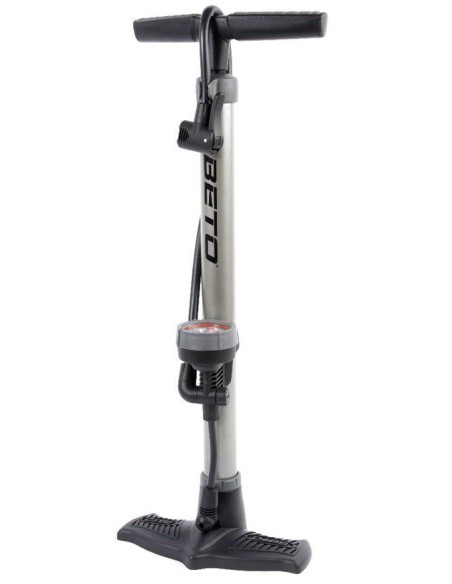 Fußpumpe mit Manometer Beto Dualhead - mit Doppelkopf passend für alle Ventile
