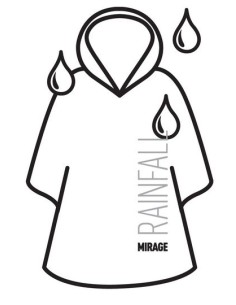 Mirage Rainfall Regen Poncho Unisize - Blau